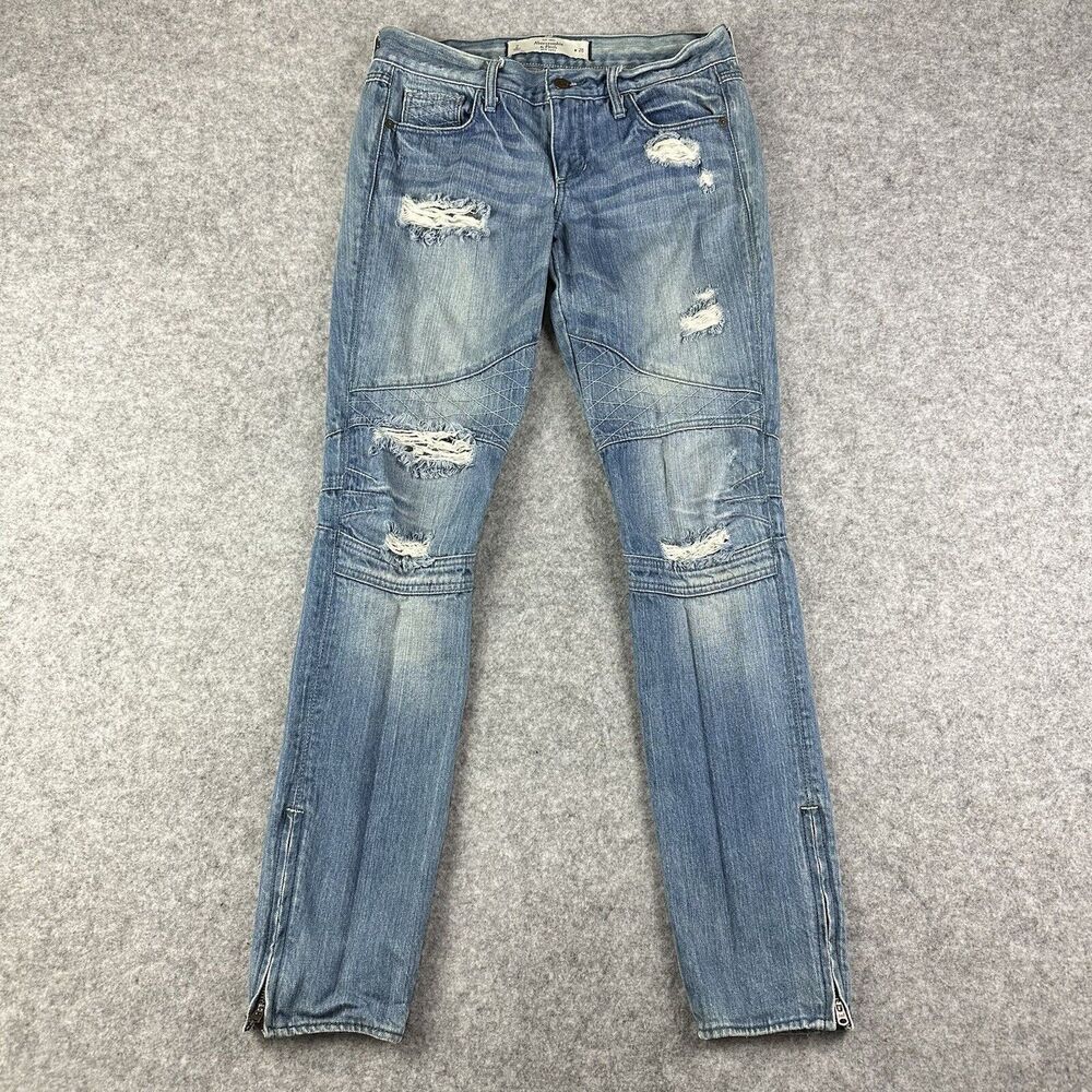 Abercrombie & Fitch Women's Skinny Jeans - Light Blue